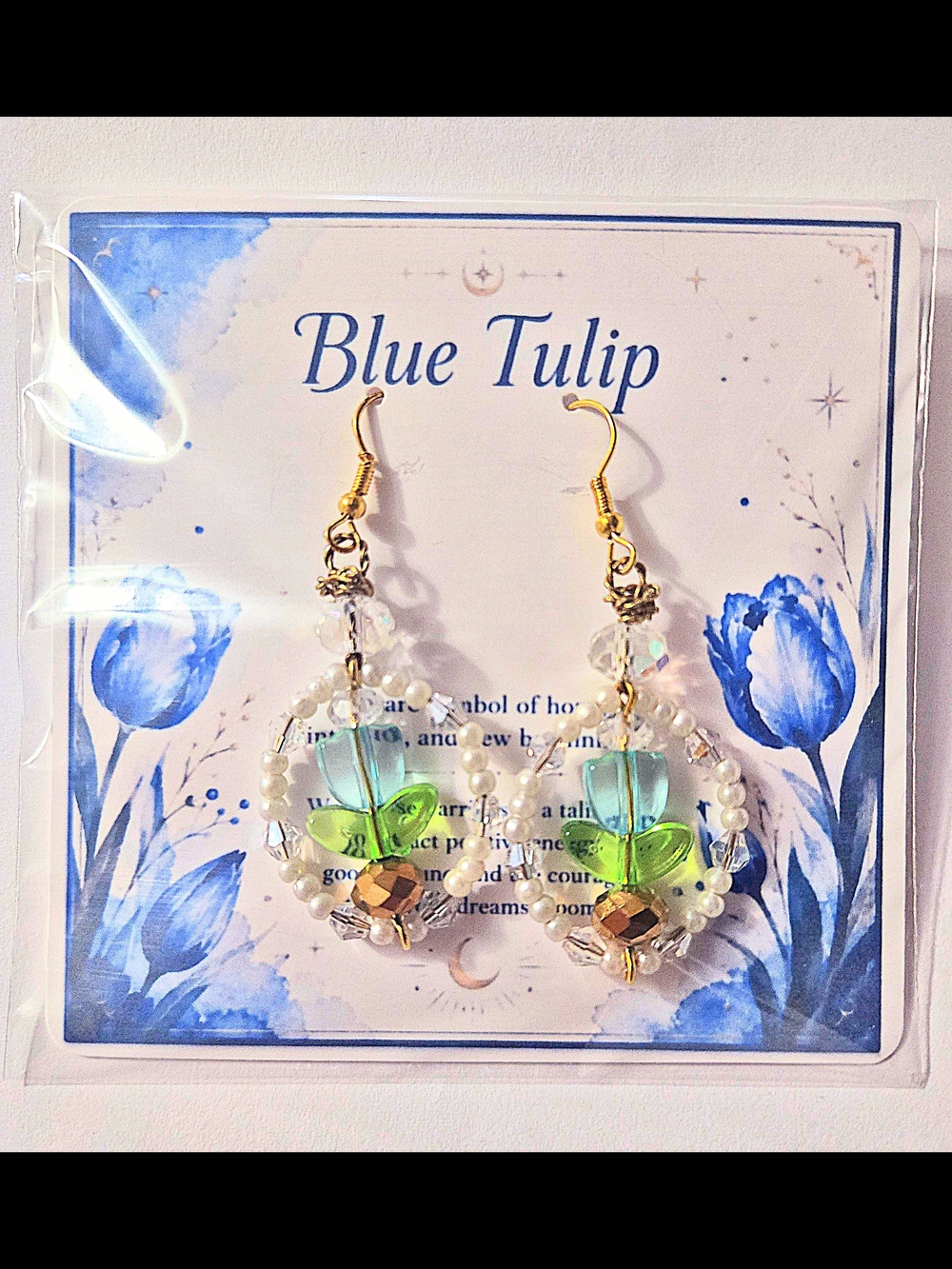 Blue Tulip Pearl Earrings: A Symbol of Hope & New Beginnings Jewelry